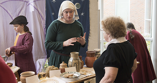 Demonstration at Medieval Workshop